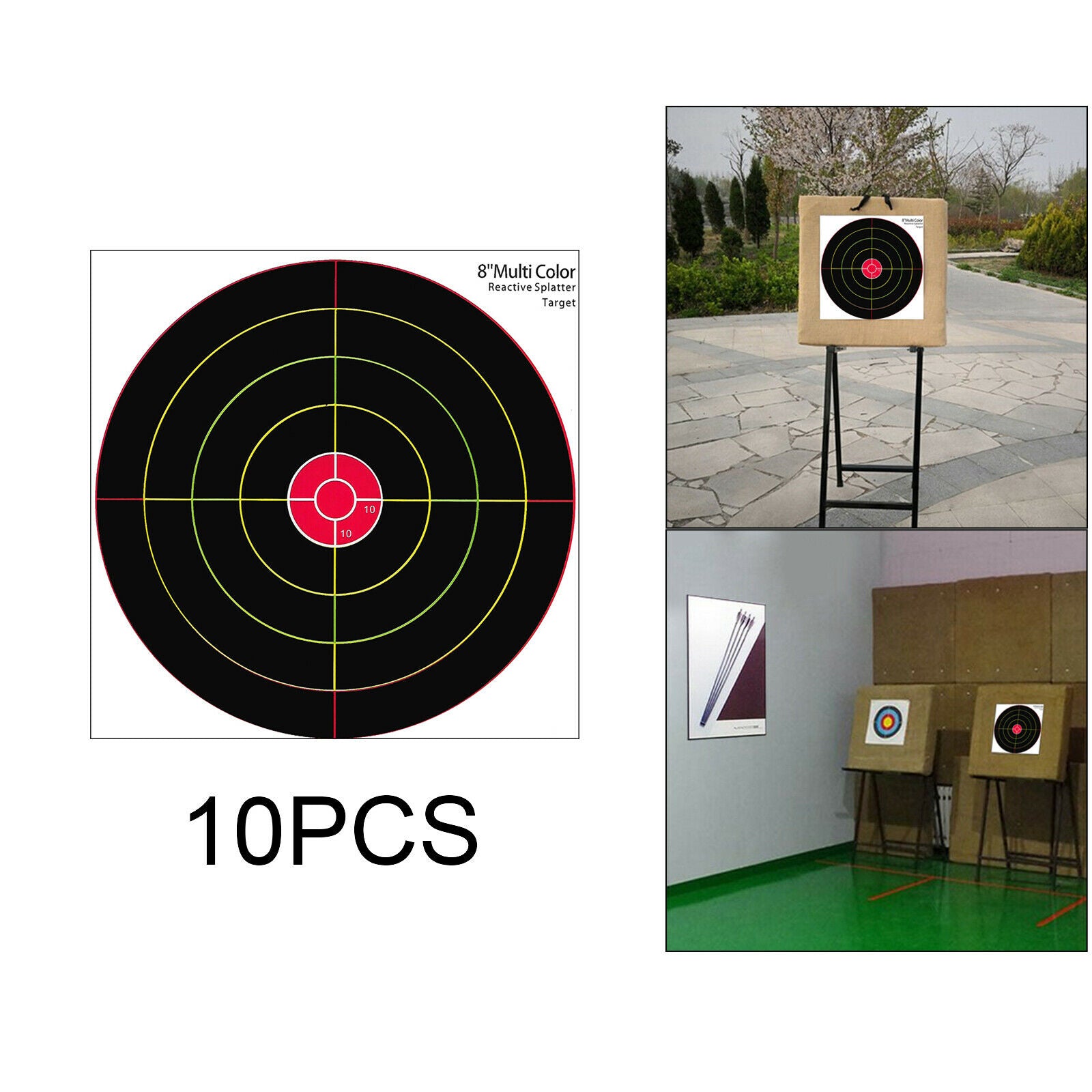 8'' Shooting  Self-adhesive Targets Paper Archery Accessories