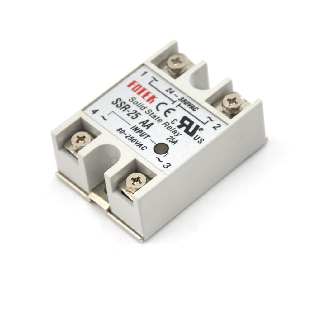 24V-380V 25A SSR-25AA Solid State Relay Module 80-250VAC AC-AC  RGBDAU