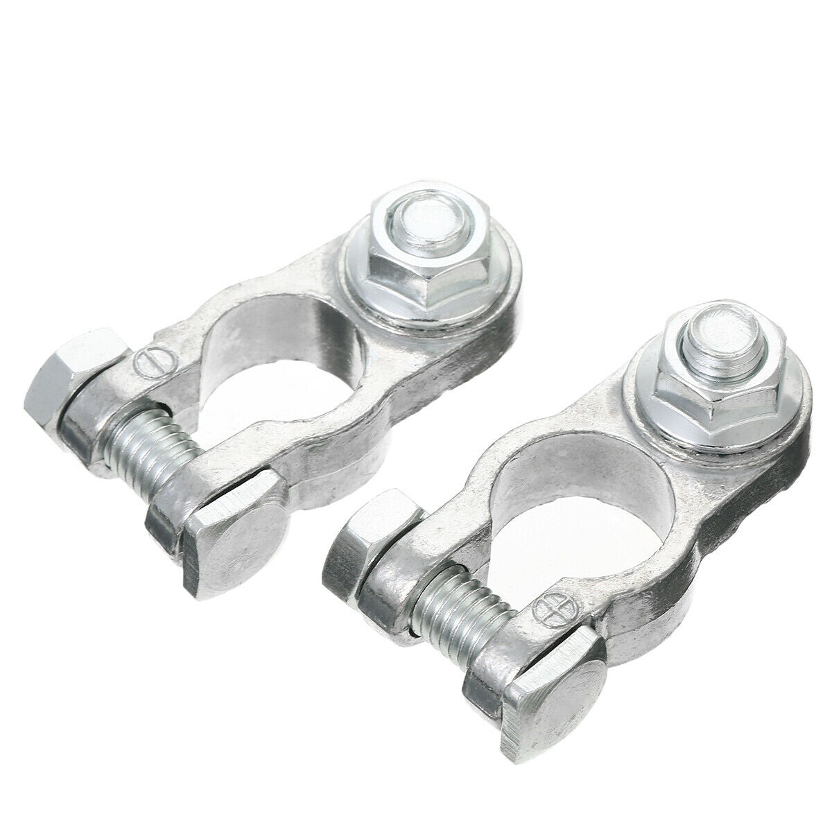2Pcs Zinc Alloy Positive &Negative Battery Terminal Clamp Connector Car Boat