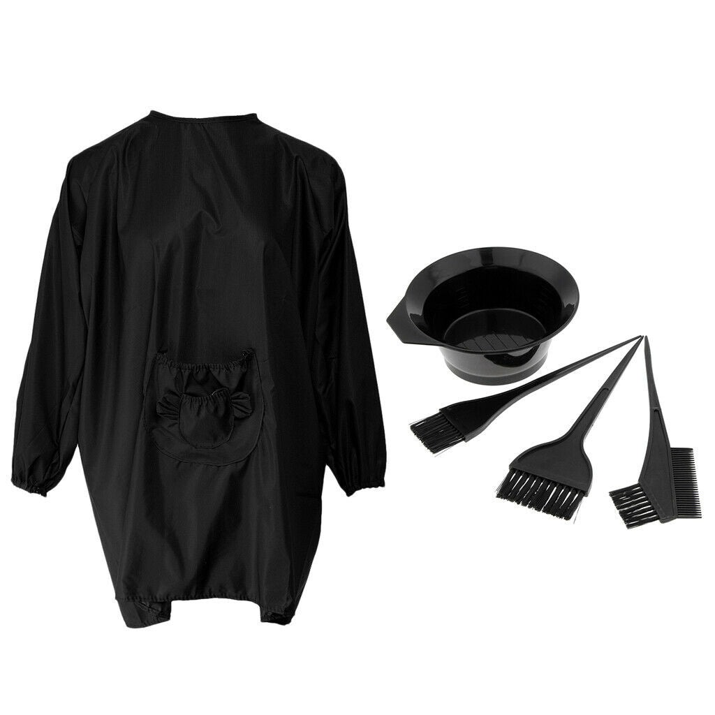 Professional Cloth Salon Cape and Mixing Bowl Kit Apron Hairdressers Barbers