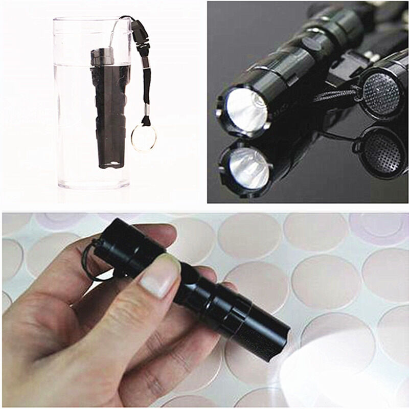 Waterproof Super Bright LED 1.5V AA Battery Flashlight Torch Lamp Key Ring Chain