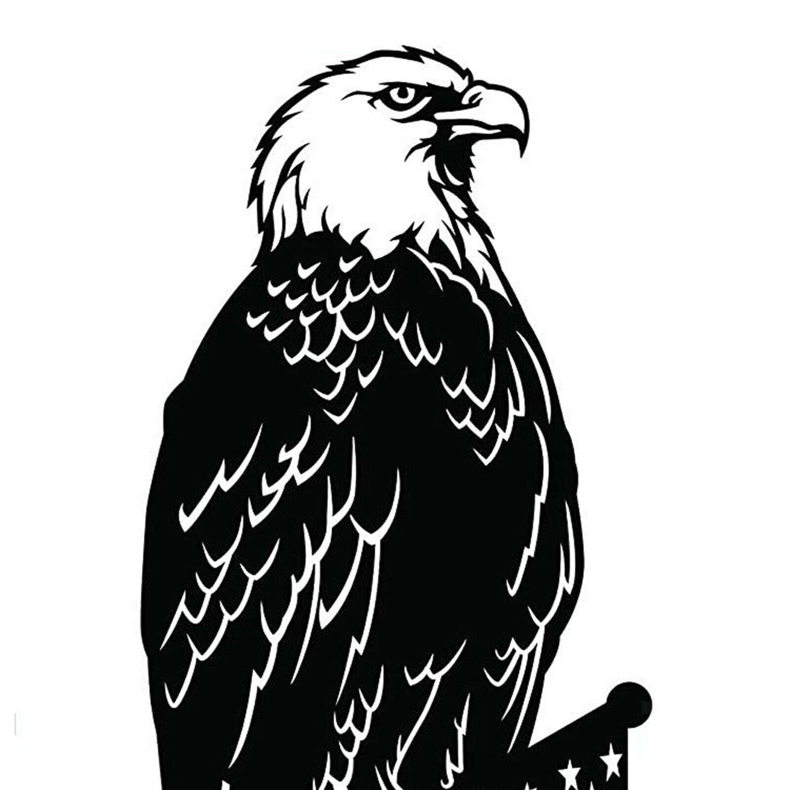 Metal Eagle Weather Vane Wall Mounted Decor Cupola Garden Backyard Sculpture