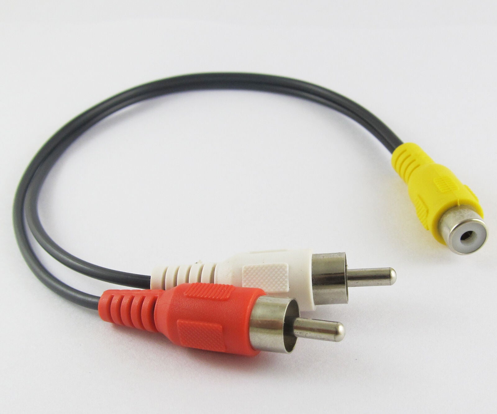 5sets Audio Video AV Adapter Cable RCA Female to 2 RCA Male Plug Y Splitter 28CM