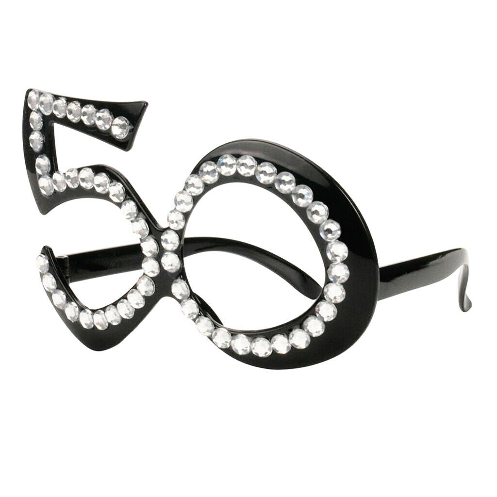 Funny 50th Diamante Birthday Novelty Birthday Party Eyeglasses Age Glasses