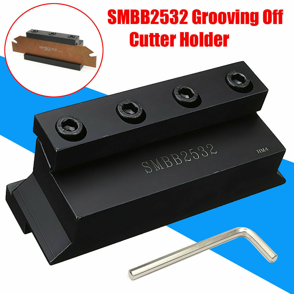 SMBB2532 Cut-Off Blade Holder Cutting tool + T-wrench For CNC Milling Cutter