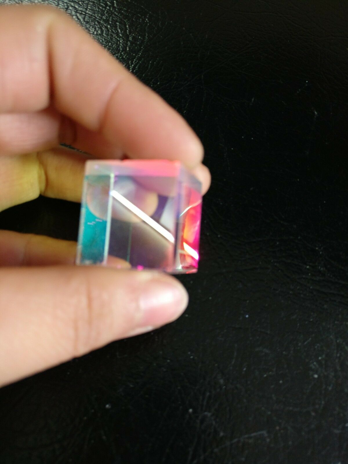 50pcs Defective Dichroic Cube Beam Splitter Glass Prism Teaching DIY Decoration