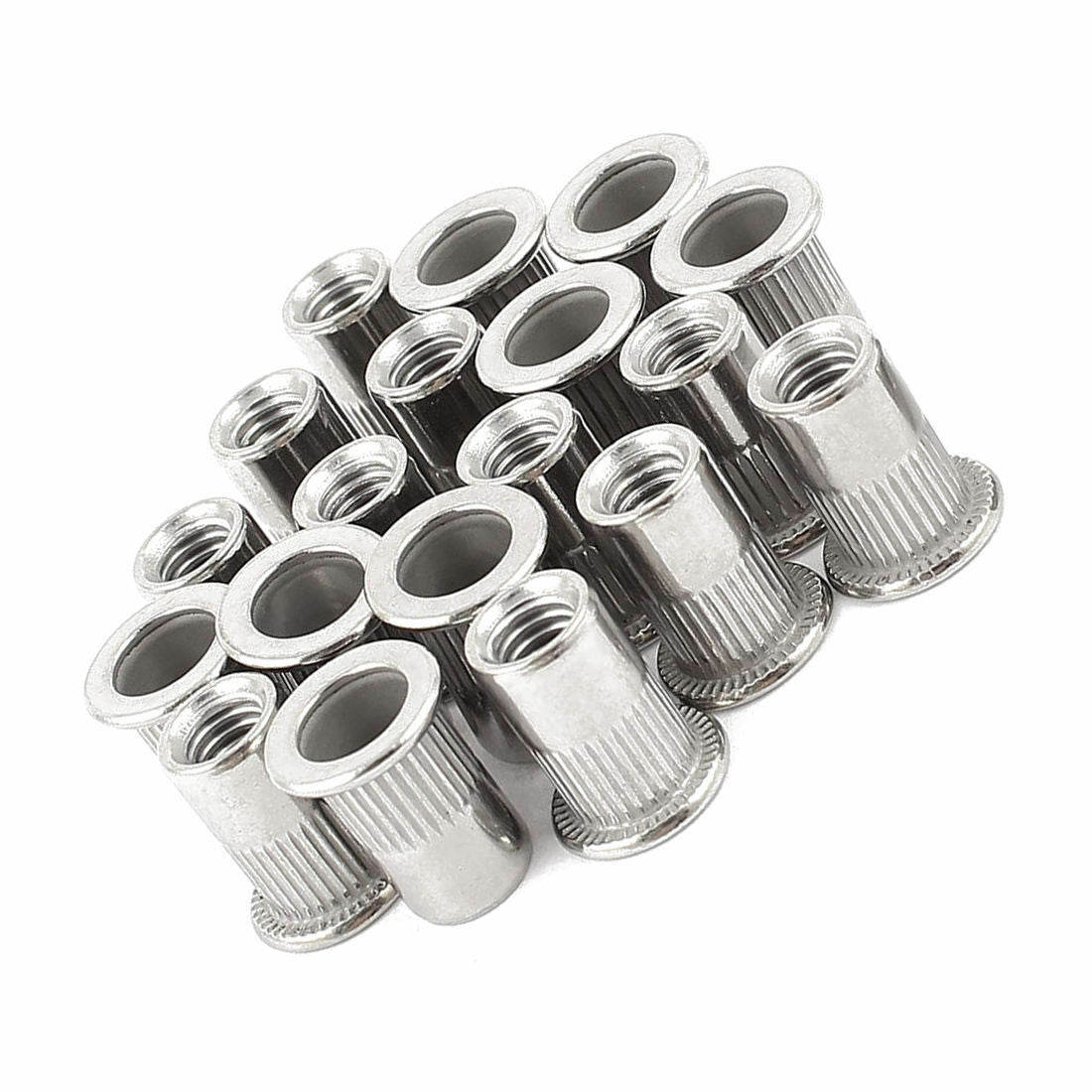 10X Flat Head Metric Blind Rivet Nut Insert Rivnut Nutsert Assortment Kit Screw