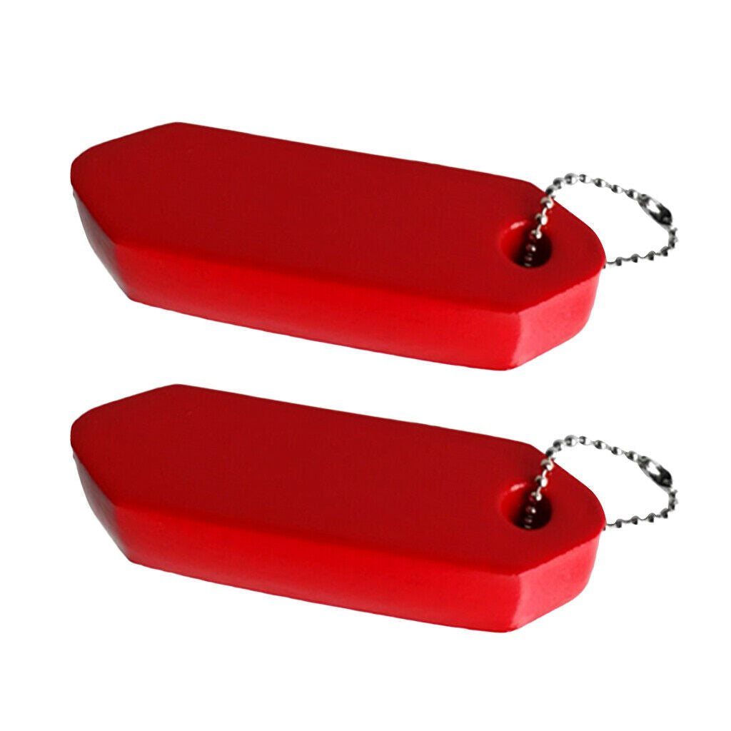 2Pcs Vinyl Coated Floating Key Chain Foam Buoyant Key Float with Ball Chain