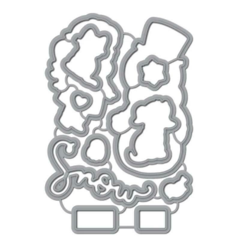 Girl Snowman Cutting Dies Clear Stamp DIY Scrapbooking for Paper Card Embossing