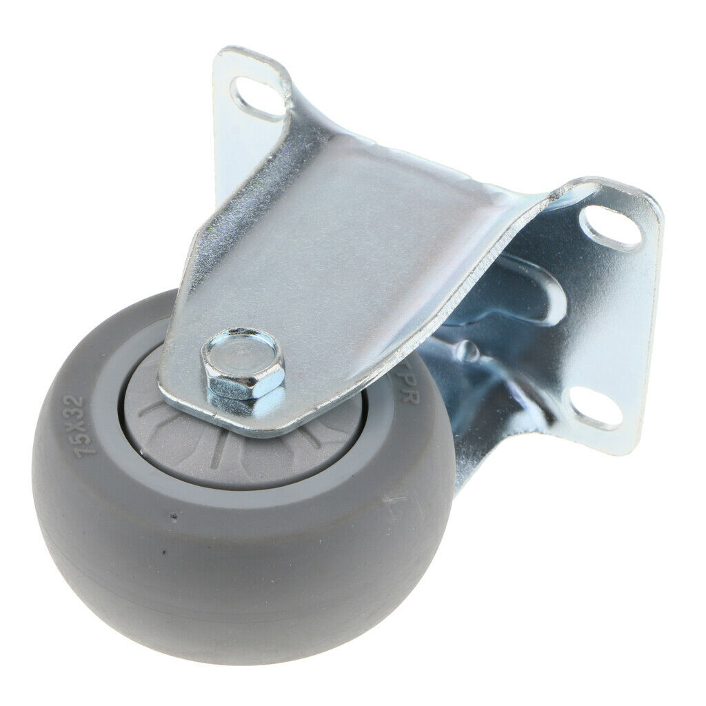 3 Inch / 75mm PTFE Heavy Duty Caster Wheel Top Plate Fixed Caster with 8.5mm Dia