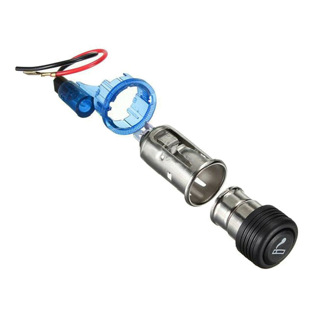 Motorcycle Cigarette Lighter Accessories Adapter for Car Boat Tractor 2-Wire