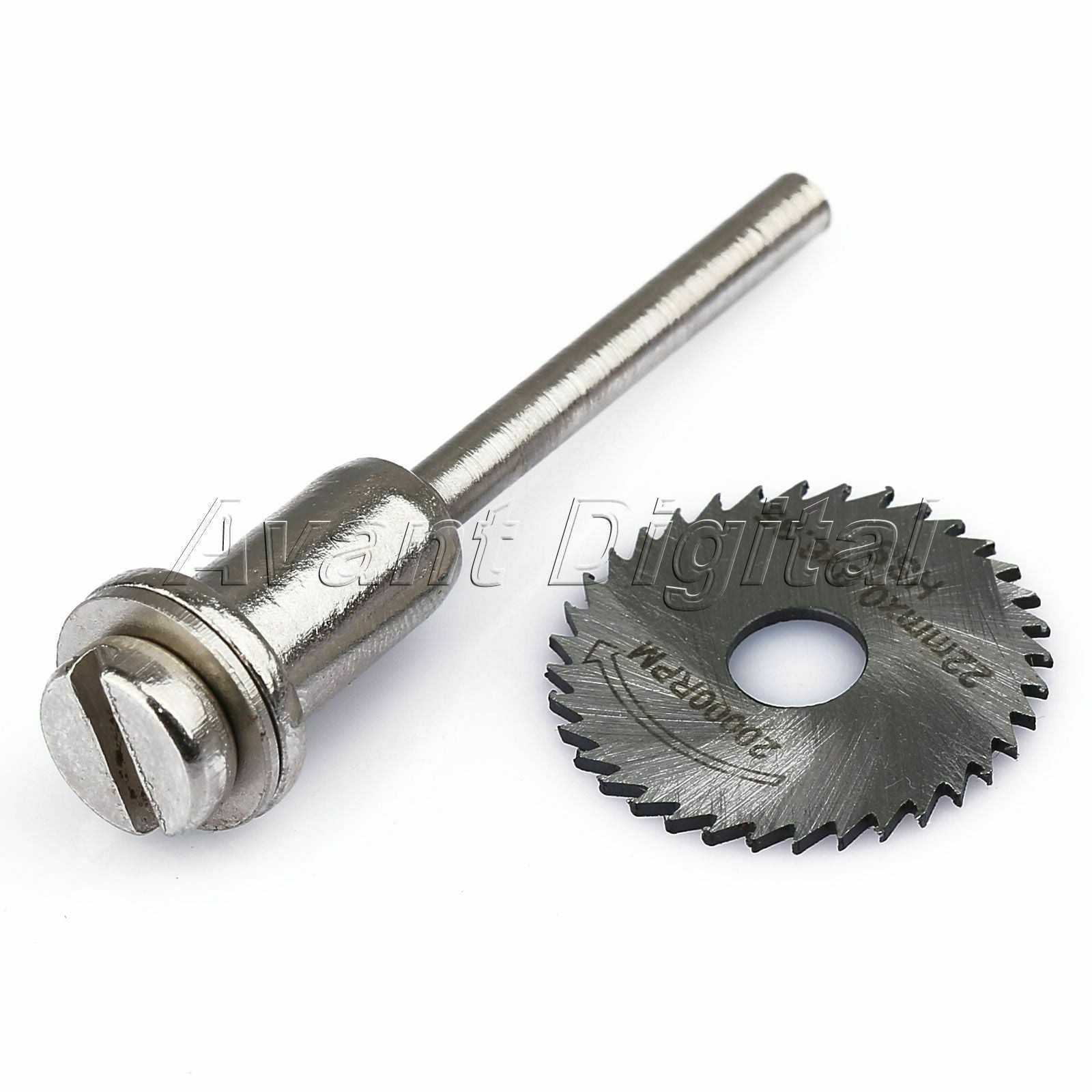 22mm HSS Saw Blade Cut Off Wheel Disc w/ Mandrel for ABS Wood Plastic Cutter