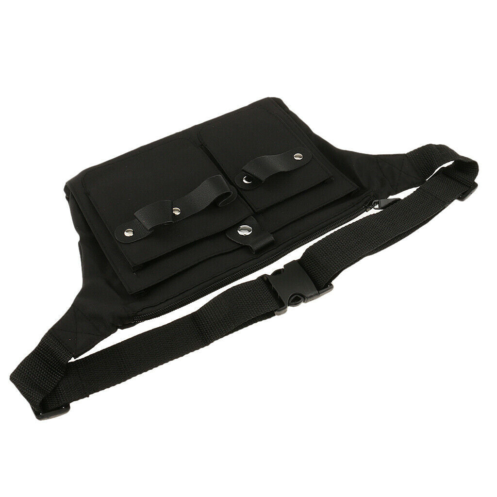 Lightweight Styling Tools Bag Cutting Scissors Clips Storage Pouch Black