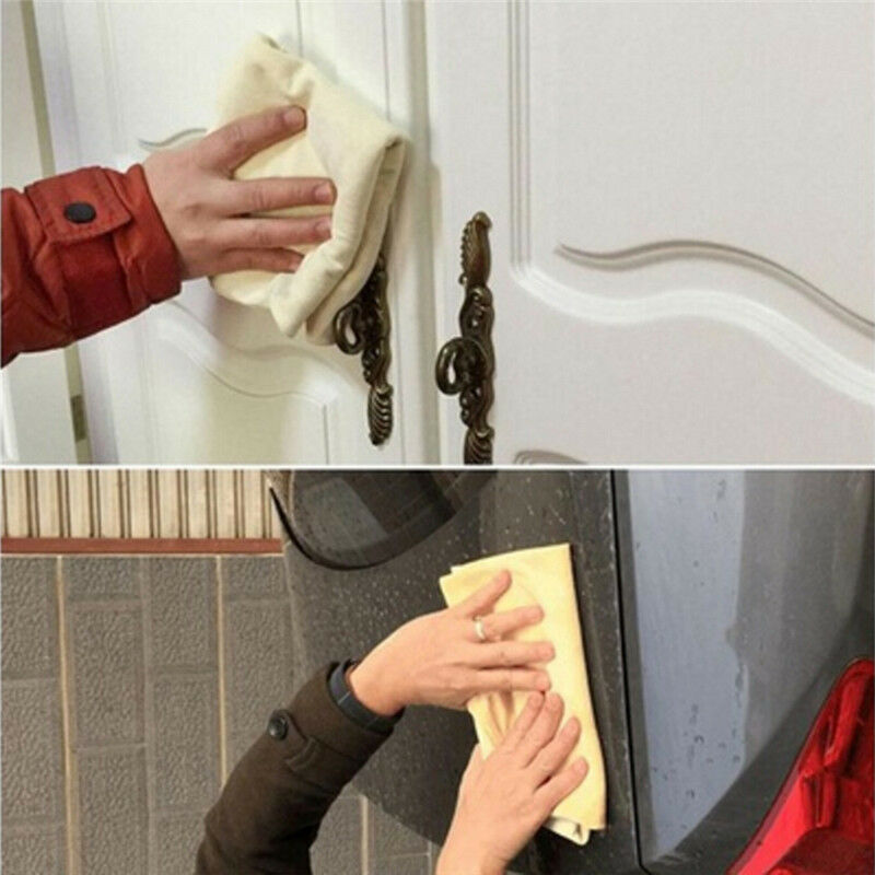 Natural Chamois Leather Car Cleaning Cloths Washing Suede Absorbent Towel Ne Rf