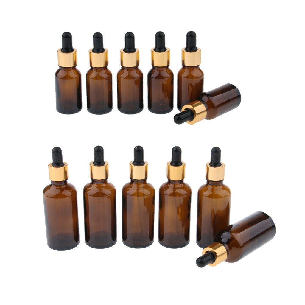 12pcs Glass Bottle with Glass Eye Dropper Dispenser for Essential Oil, Chemistry