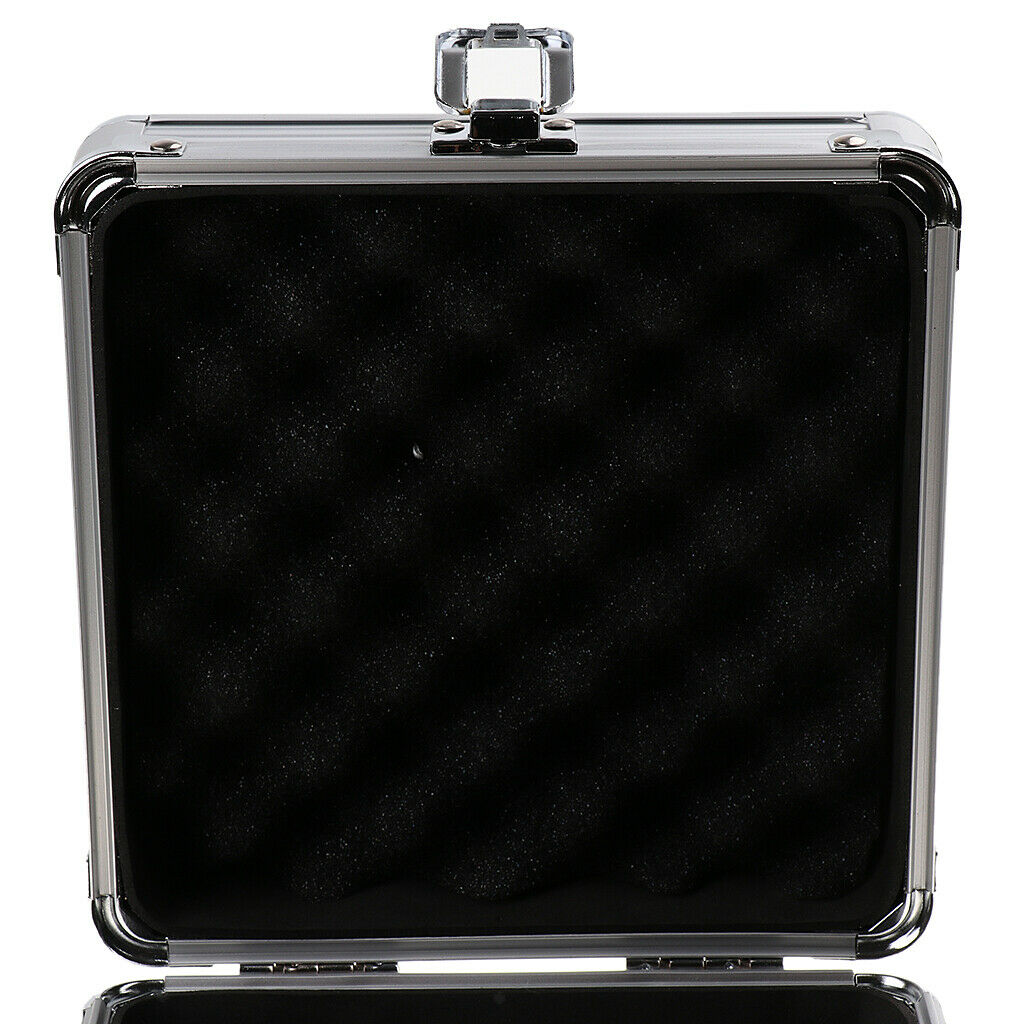 Aluminum 2.5" 3.5" Hard Drive Protective 6 Bay Storage Carrying Box w/ Lock