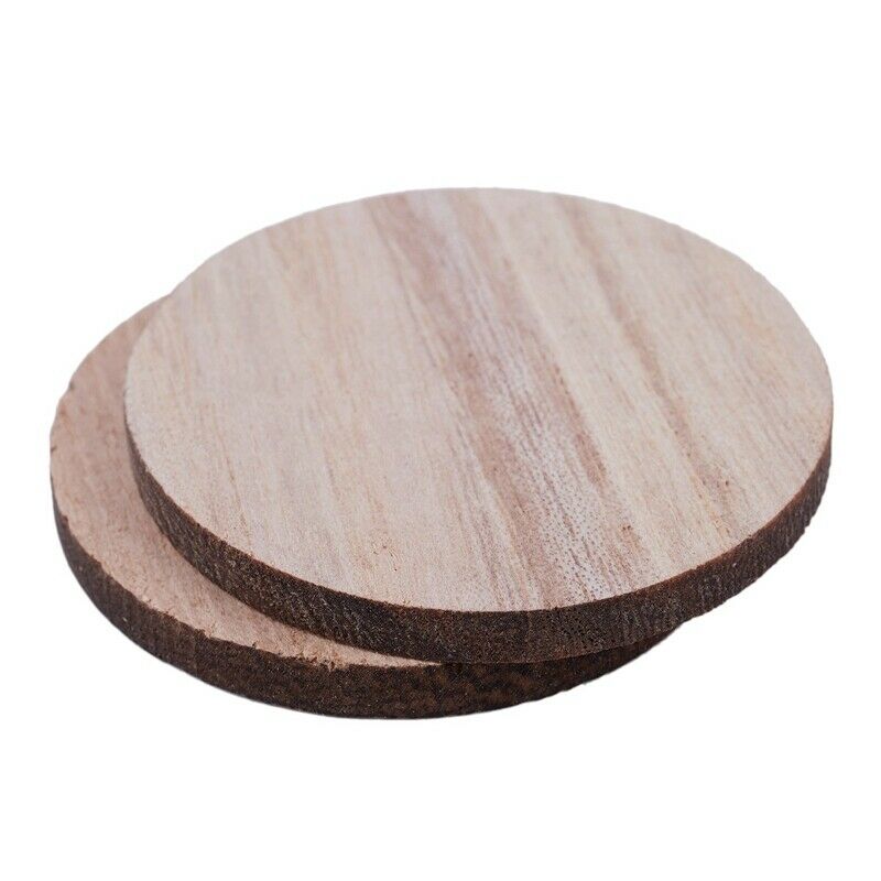 10 x Wooden Circle Shapes, Plain Wood Craft Tags 50mm (5cm) V3T5