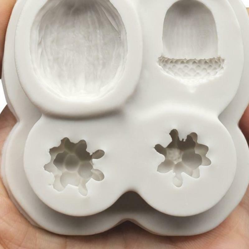 Creative Silicone Mold Pine Cone Nut Shapes Cake Mold Cartoon for Biscuit Baking