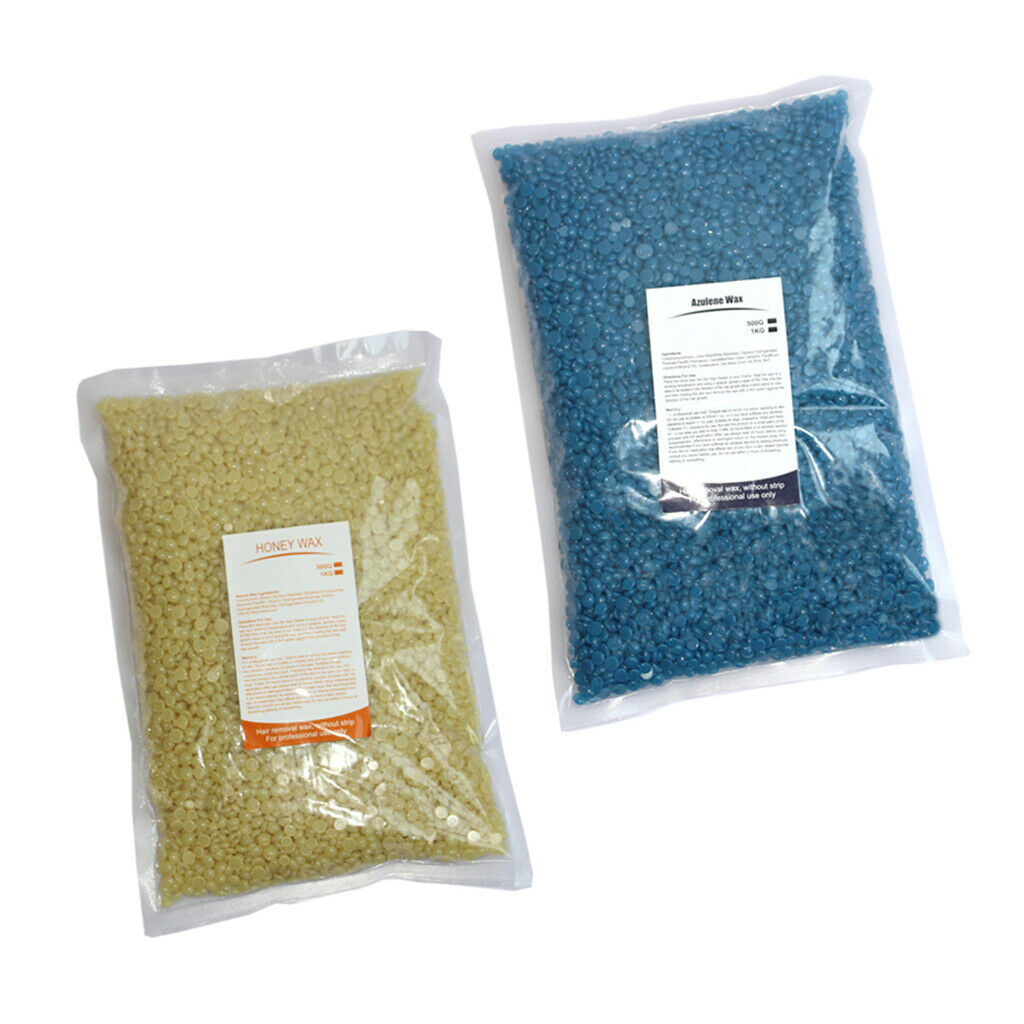 2Bag Hard Waxing Bead Bean Body Hair Removal Bikini Depilatory No Strip 1kg