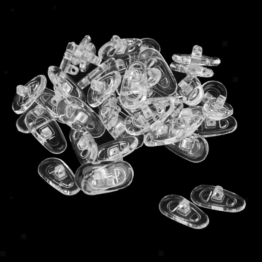 50x Screw in Silicone Clear Nose Pads For Eyeglass Sunglasses Glasses Spectacles