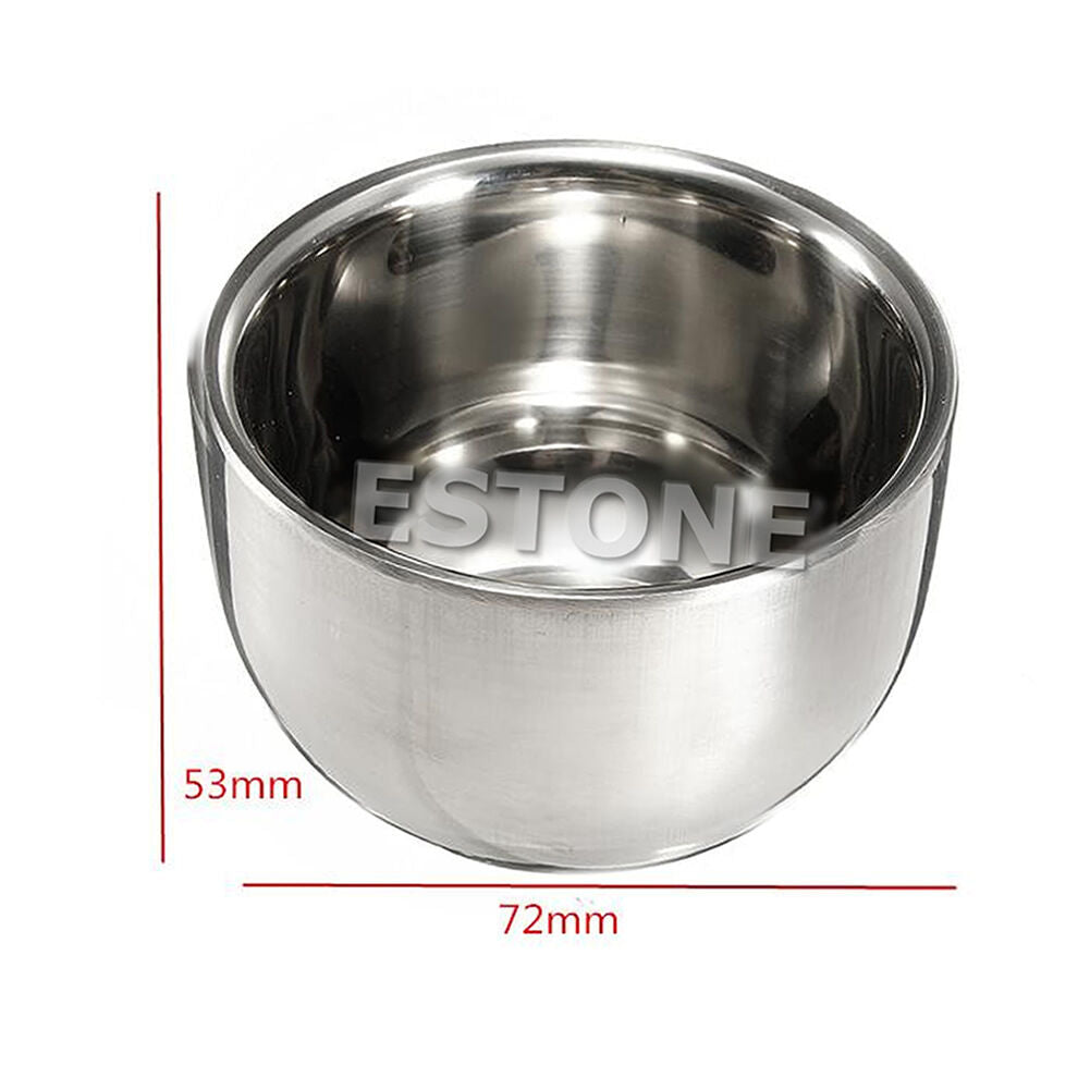 7.2cm Stainless Steel Metal Men's Shaving Mug Bowl Cup For Shave Brush HOT