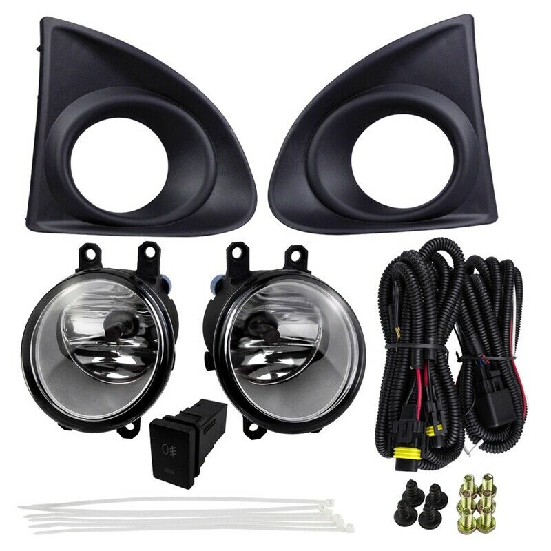 Car Wires Switch Front Bumper Driving Fog Lights DRL Lamps Day Light with BezeM8