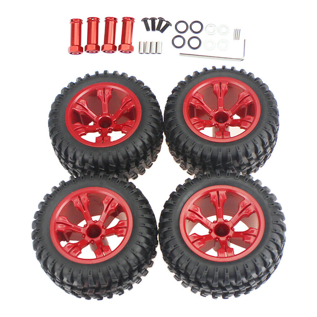 4PCS RC 110mm Wheel Rim Tire Set for WLtoys 144001 124019 RC Car Accessory