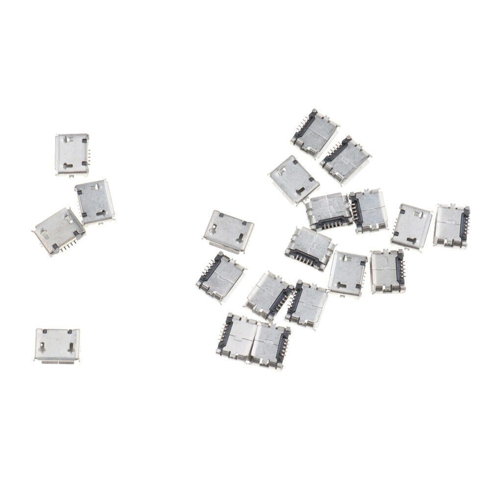 Pack of 20 Micro USB Type B Female Socket 5-Pin SMD SMT   Connector PCB