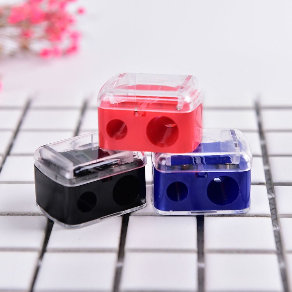 Precision Cosmetic Pencil 2 Holes Sharpener for Eyebrow Lip Liner Eyeline.l8