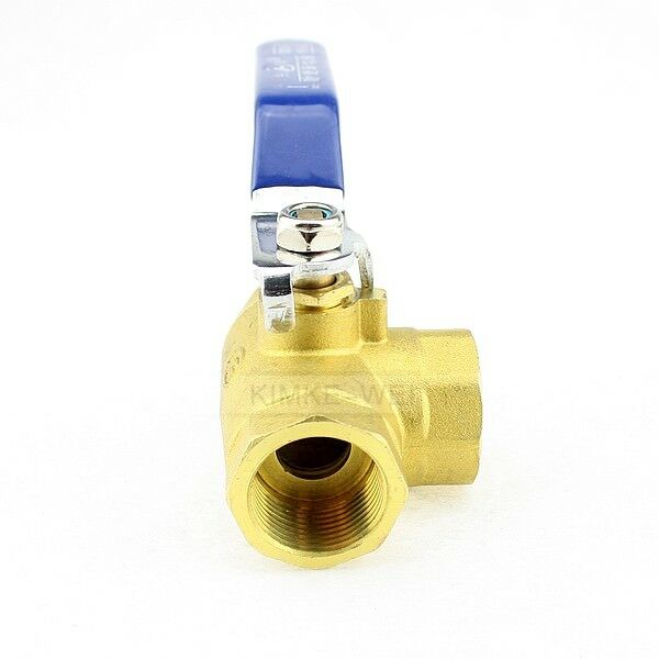 3/4" Brass 3 Way Ball Valve Full L-Port FemaleThread for Water, Oil, Gas New