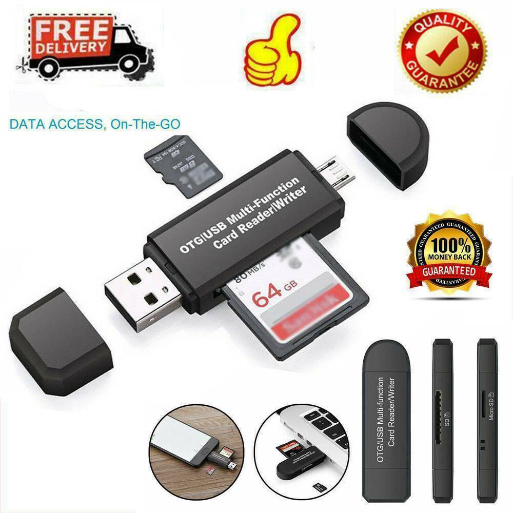 Micro USB OTG To USB 2.0 Micro SD/Adapter SD Card Reader With Standard USB Male.