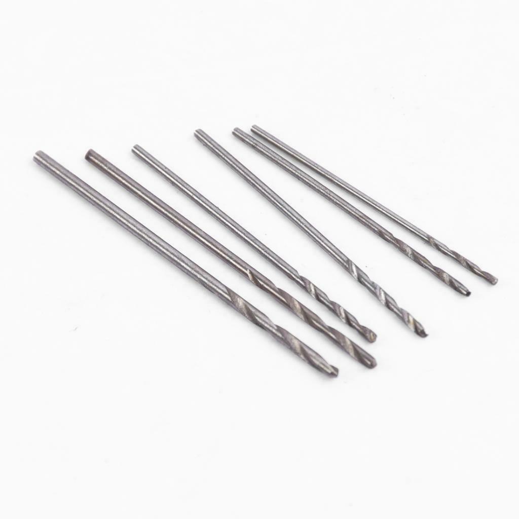 0.8-1.3mm HSS Twist Drill Bits Set of 6pc Straight Shank for General Purpose