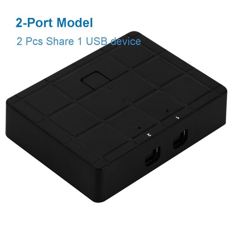 Usb 2.0 Switcher High Speed 2 Port Usb Switch for Keyboard Mouse Printer MonitQ9