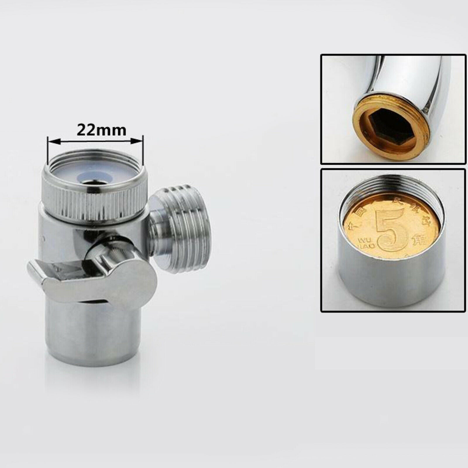 Brass T-adapter 3 Ways Valve For Diverter Bath Toilet Bidet Sprayer Shower Head
