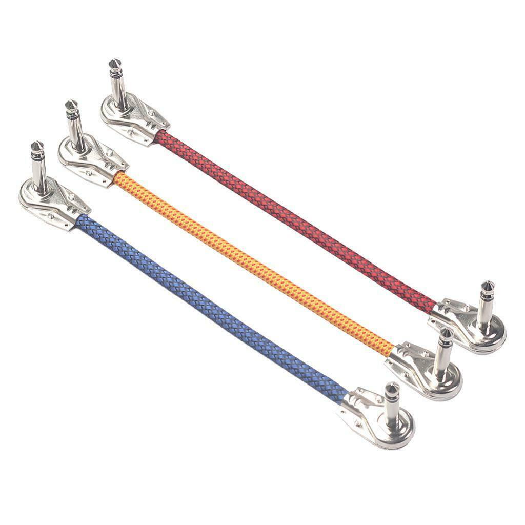 3pcs Guitar Pedal Cable M to M 6.35mm DIY Cables for Effect Sound Card