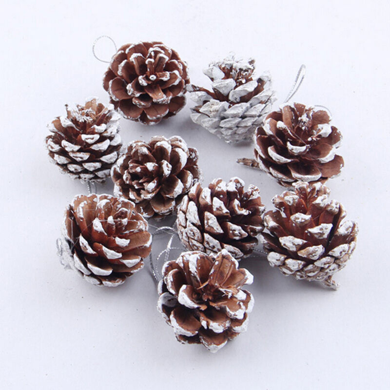 Wholesale Natural 1 Pack of 9 Pine Cones Baubles Xmas Tree Decorations.l8