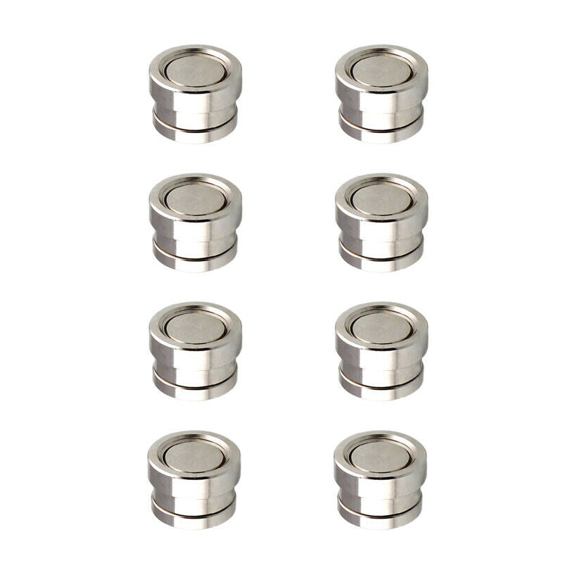 8x O2 Oxygen Sensor Adapter Weld On Bung &Plug Wideband Nut Cap Kit M18x15 Steel