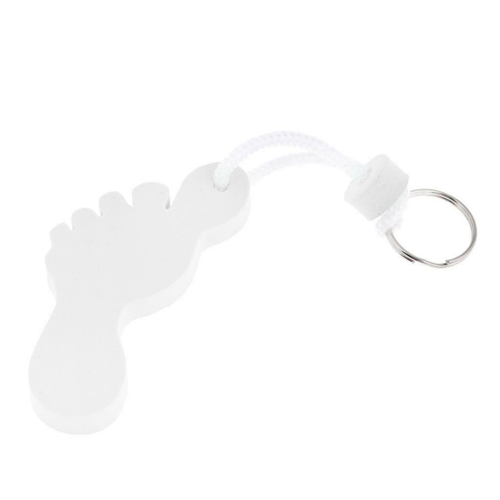 5X Foot Shaped Foam Safety Floating Keyring for Boating Yachting Sailing White