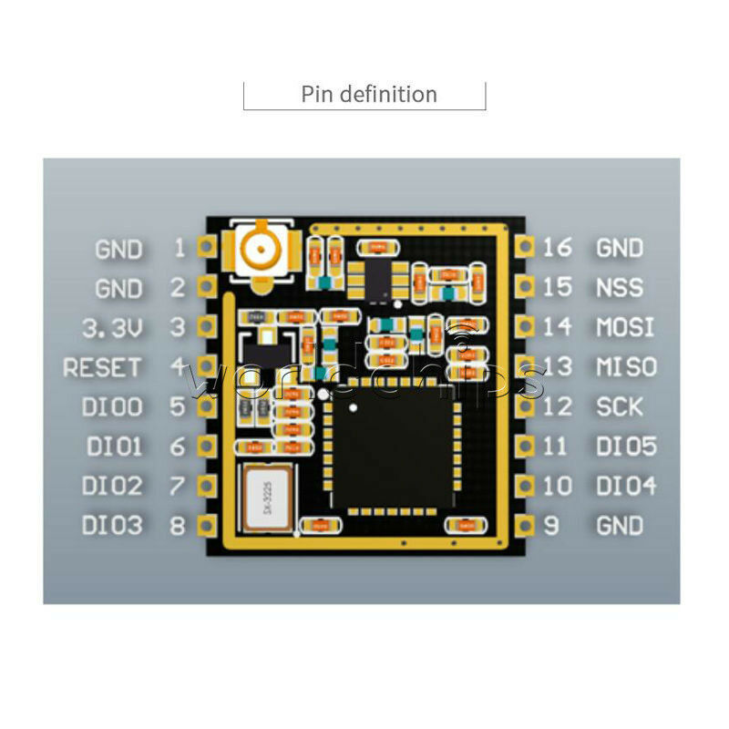 Ra-02 Lora 433M Wireless Transceiver Module SX1278 IPEX Socket Smart Home Alarm