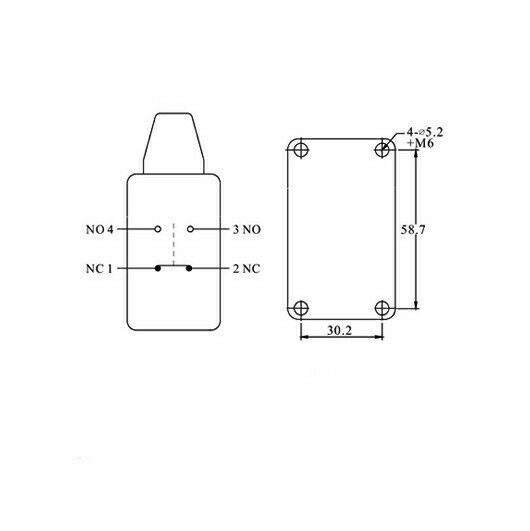 (1) XZ-5/106 NO+NC Contact Micro Limit Switch SPDT Wobble Stick Type 10A 250VAC