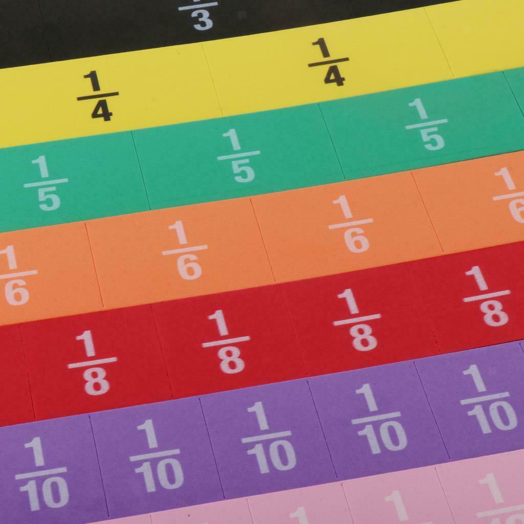 Rainbow Magnetic  Fraction Soft Foam Tiles