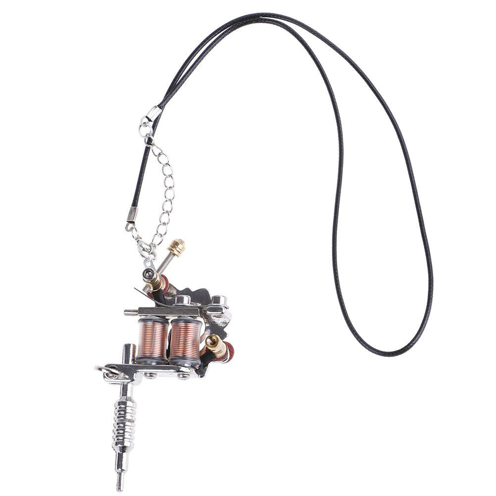 1X Mini Tattoo Machine Tattoo Keychain Key Holder Punk Style As Pendant O.l8