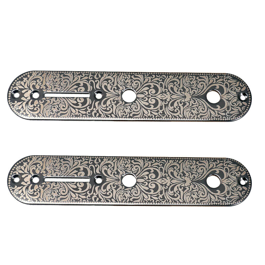 2pcs Replacement Guitar Control Plate for   Guitar Accessory,Black