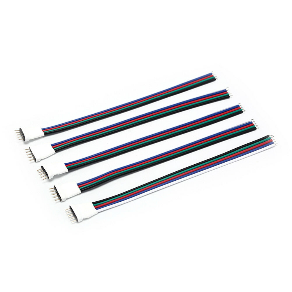 5Pcs 5Pin RGBW Connector Male With Wire Cable 5Pin LED Connector .l8