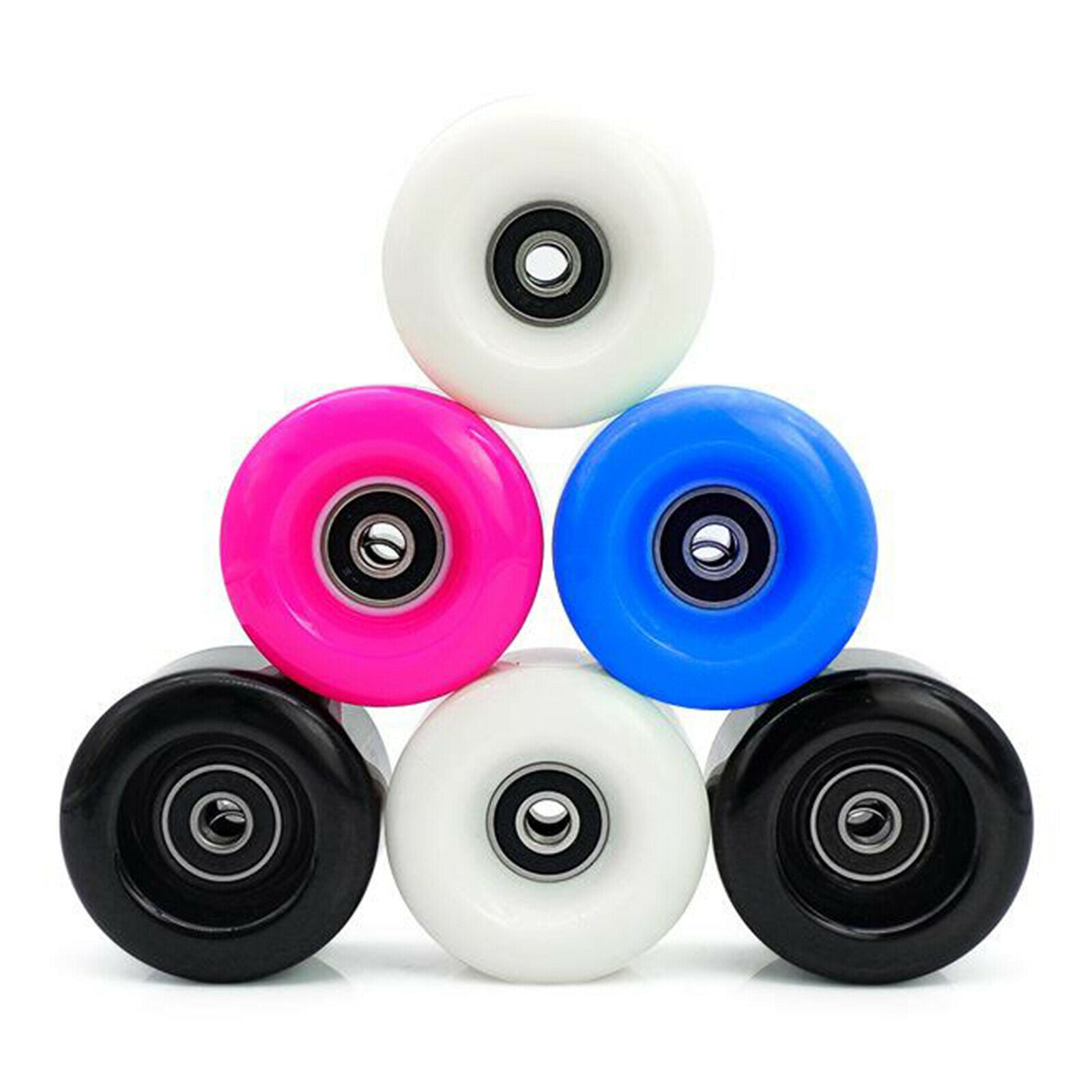2X Inline Skate Wheel PU Wear-Resistant 58mm 82A Wheels Replacement White