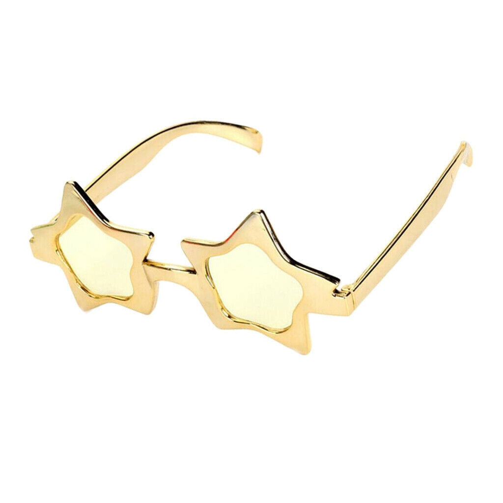2 Pieces Glitter Five-point Star Sunglasses Eyeglasses Fancy Dress Glasses