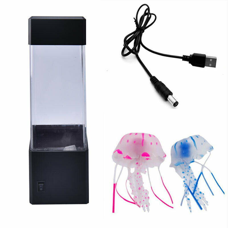 7-Color Changing LED Jellyfish Lamp Aquarium Bedside Night Atmosphere Mood L FG