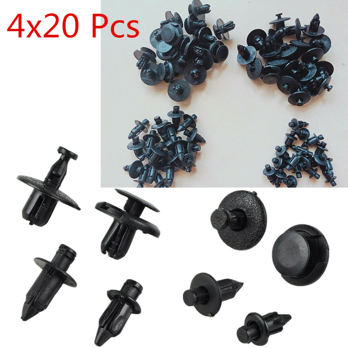 80 Pcs Bodywork M6, M7, M8 Push Rivets +M7 Pry Rivet for Polaris Sportsman 450