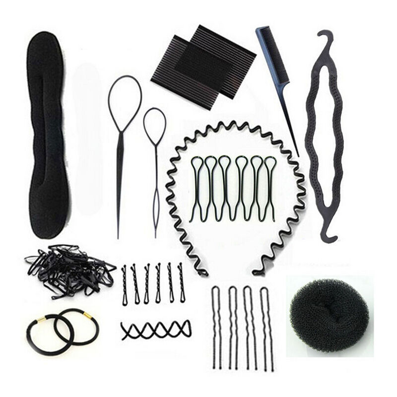 Hair Styling Accessory Magic Clip Maker Tools Pads Foam Sponge Bun Donut I-w SJ