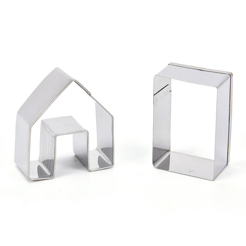 Mini Gingerbread House Cookie Cutter Set 3Pieces Stainless Steel Biscuit M.l8